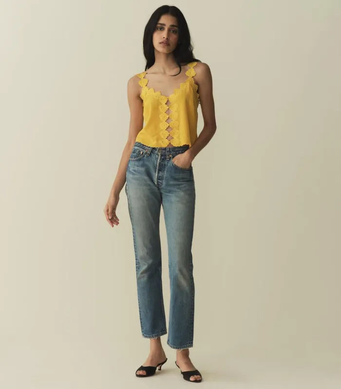 Shop FLORES TOP Goldenrod DEN Tops