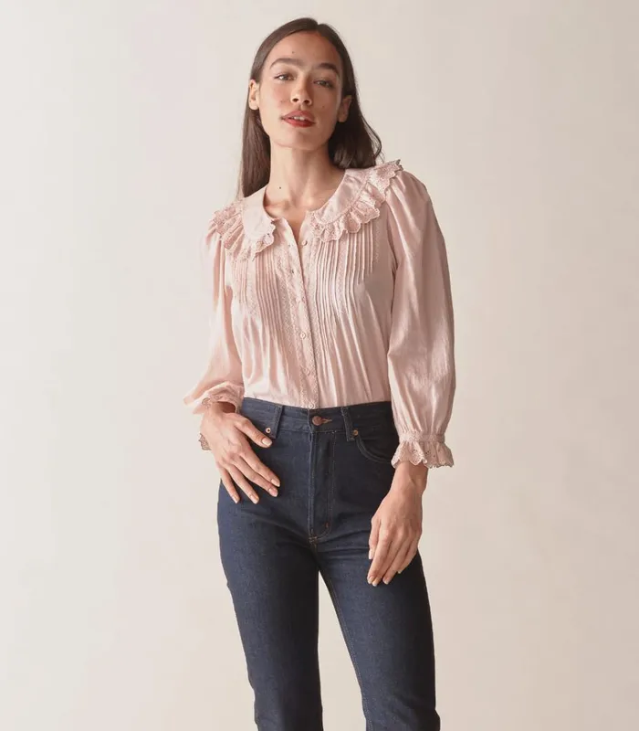 Shop HELENE TOP Sundried Rose DEN Tops