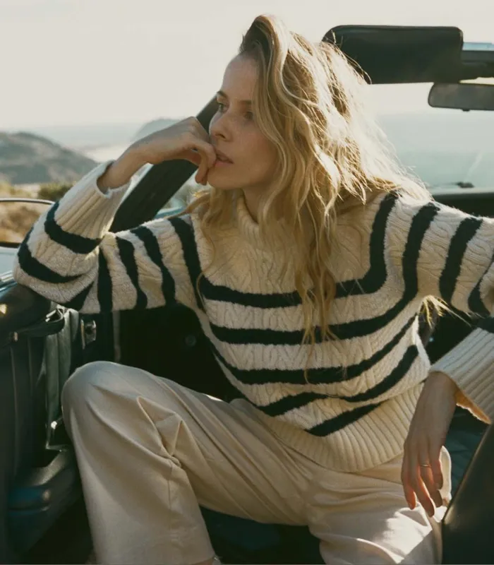 Shop KAVALA SWEATER Calais Stripe DEN Knitwear