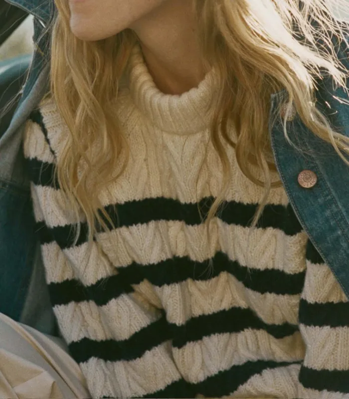 Shop KAVALA SWEATER Calais Stripe DEN Knitwear