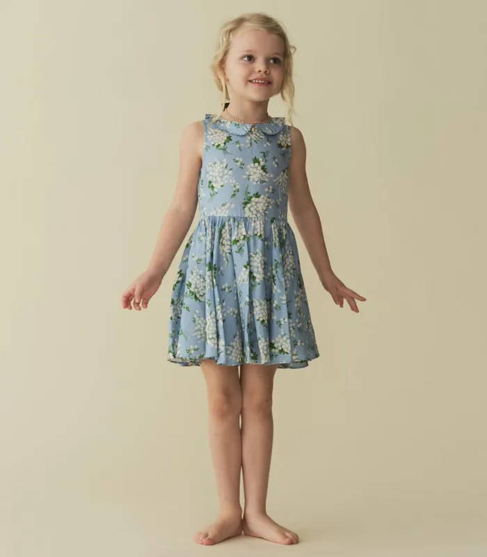 Shop LIBBY DRESS Sky May Bell Floral DEN Kids