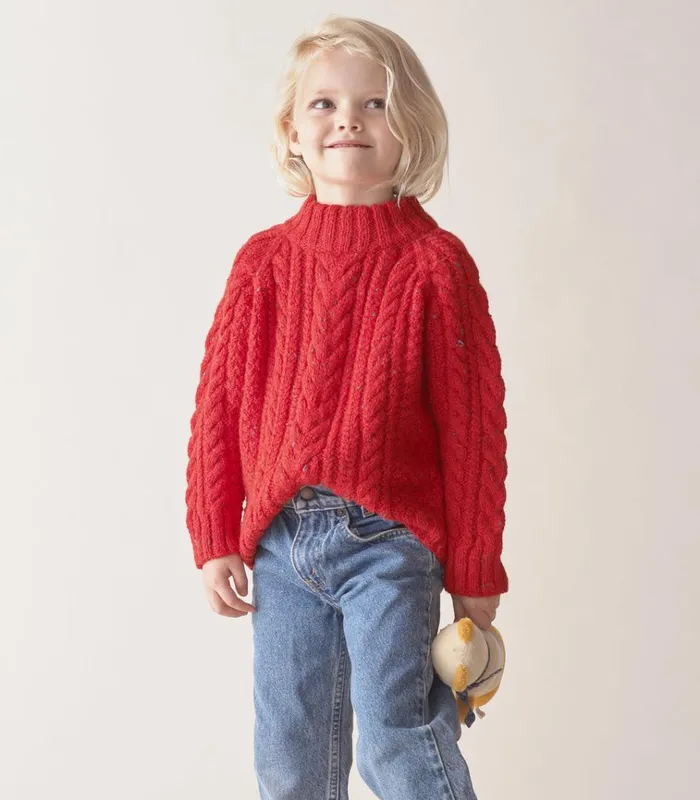 Shop LITTLE SERENA SWEATER Red Sumac DEN Kids