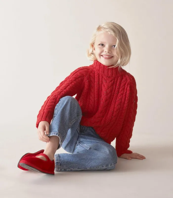Shop LITTLE SERENA SWEATER Red Sumac DEN Kids