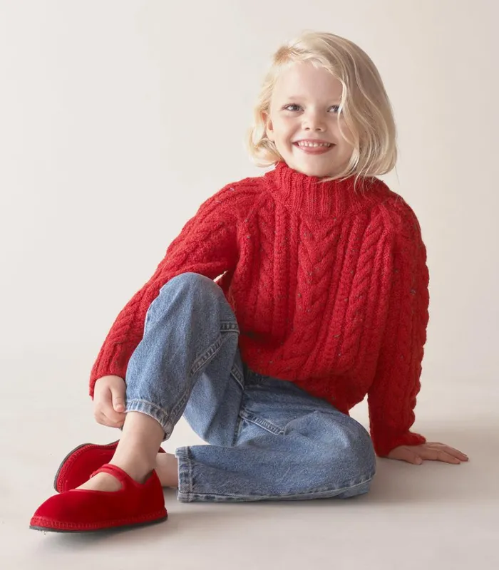 Shop LITTLE SERENA SWEATER Red Sumac DEN Kids