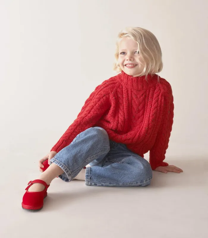 Shop LITTLE SERENA SWEATER Red Sumac DEN Kids