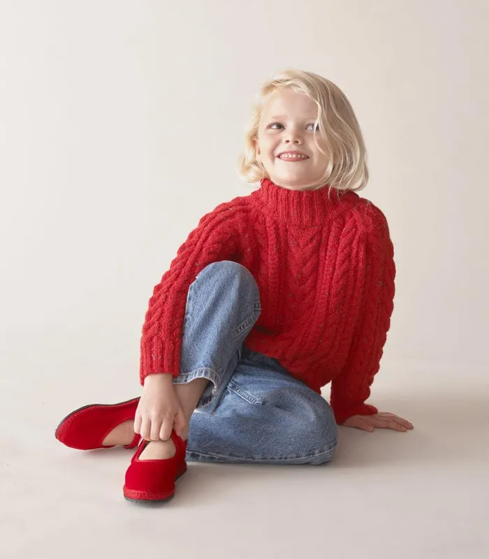Shop LITTLE SERENA SWEATER Red Sumac DEN Kids