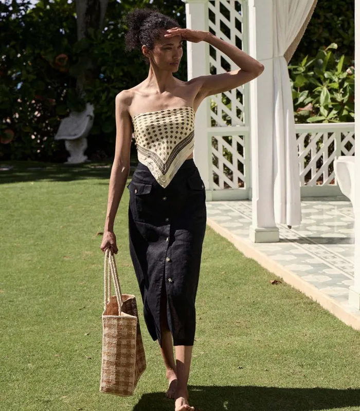 Shop LOURDES SKIRT Black DEN Skirts