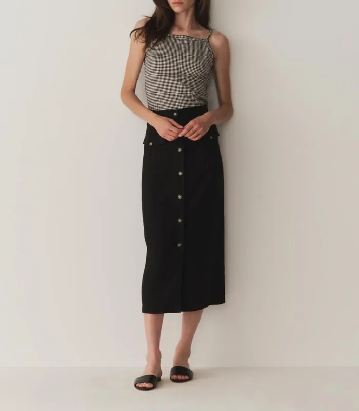 Shop LOURDES SKIRT Black DEN Skirts