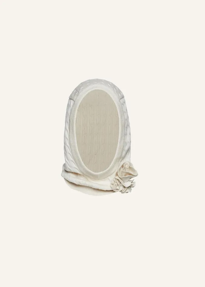 Shop Magda Butrym Accessories Cable Knit Silk Balaclava