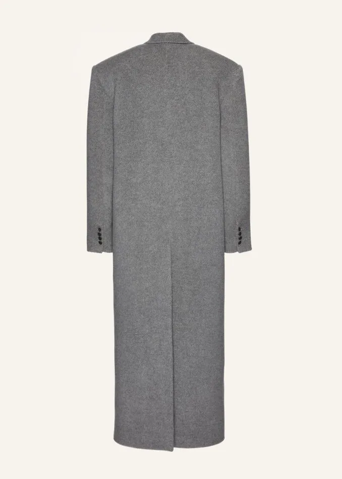 Shop Magda Butrym Coats And Jackets Singlebreasted Long Wool Coat In Grey Shop Magda Butrym Coats And Jackets Singlebreasted Long Wool Coat In Grey