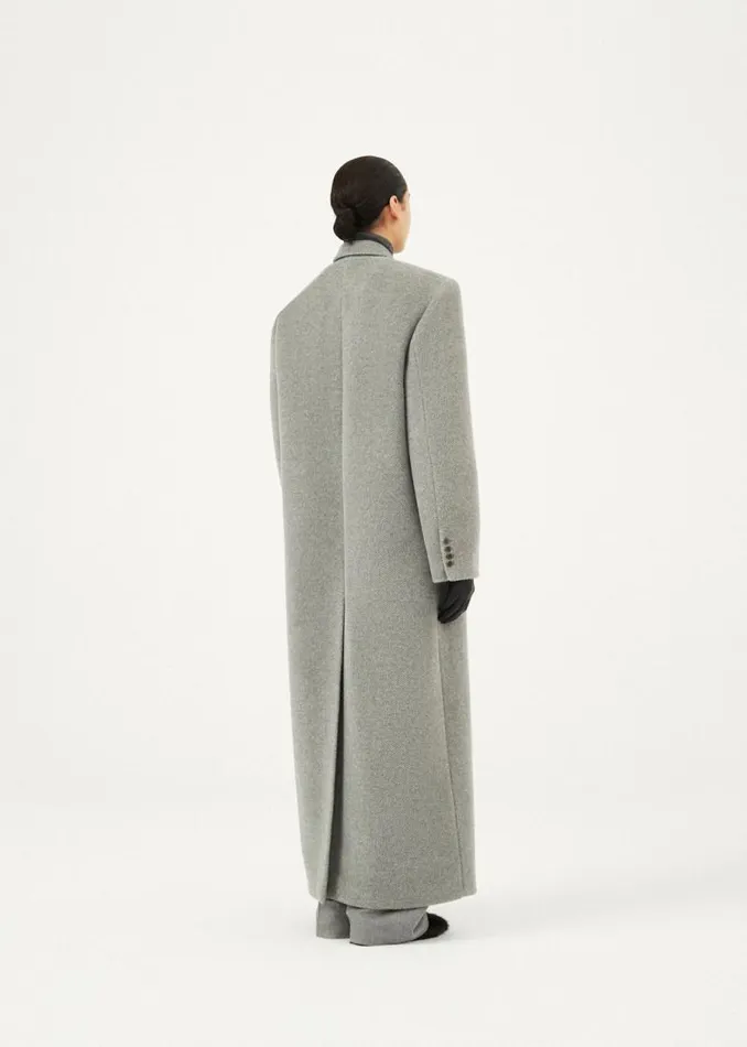 Shop Magda Butrym Coats And Jackets Singlebreasted Long Wool Coat In Grey Shop Magda Butrym Coats And Jackets Singlebreasted Long Wool Coat In Grey