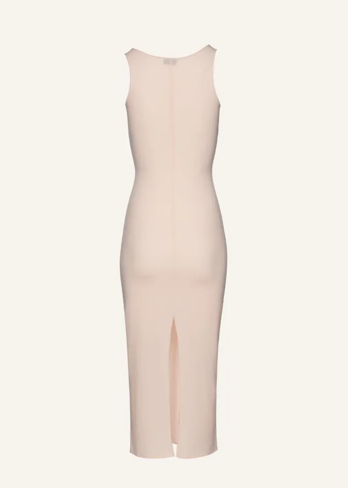 Shop Magda Butrym Dresses Flower Bra Jersey Midi Dress In Peach Shop Magda Butrym Dresses Flower Bra Jersey Midi Dress In Peach