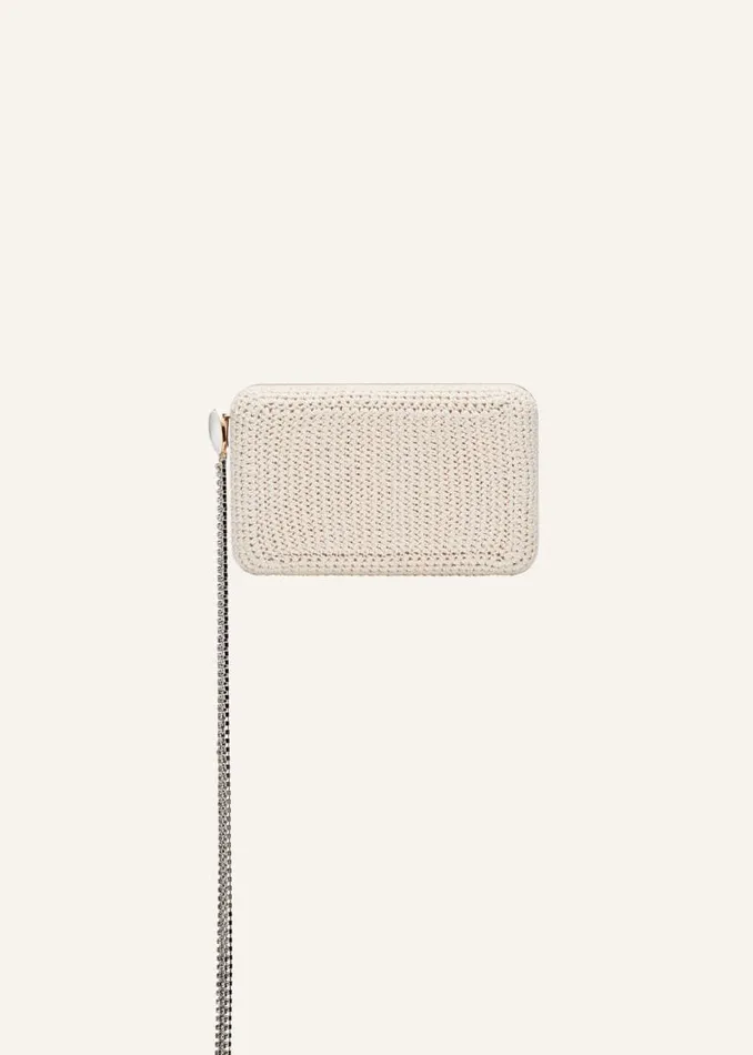 Shop Magda Butrym Handbags Lelia Clutch Cream Crochet