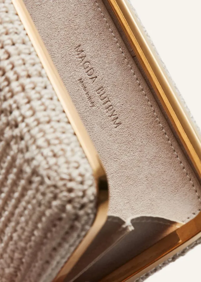 Shop Magda Butrym Handbags Lelia Clutch Cream Crochet Shop Magda Butrym Handbags Lelia Clutch Cream Crochet