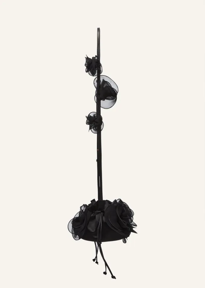 Shop Magda Butrym Handbags Magda Bag Muslin Strap In Black Satin Shop Magda Butrym Handbags Magda Bag Muslin Strap In Black Satin
