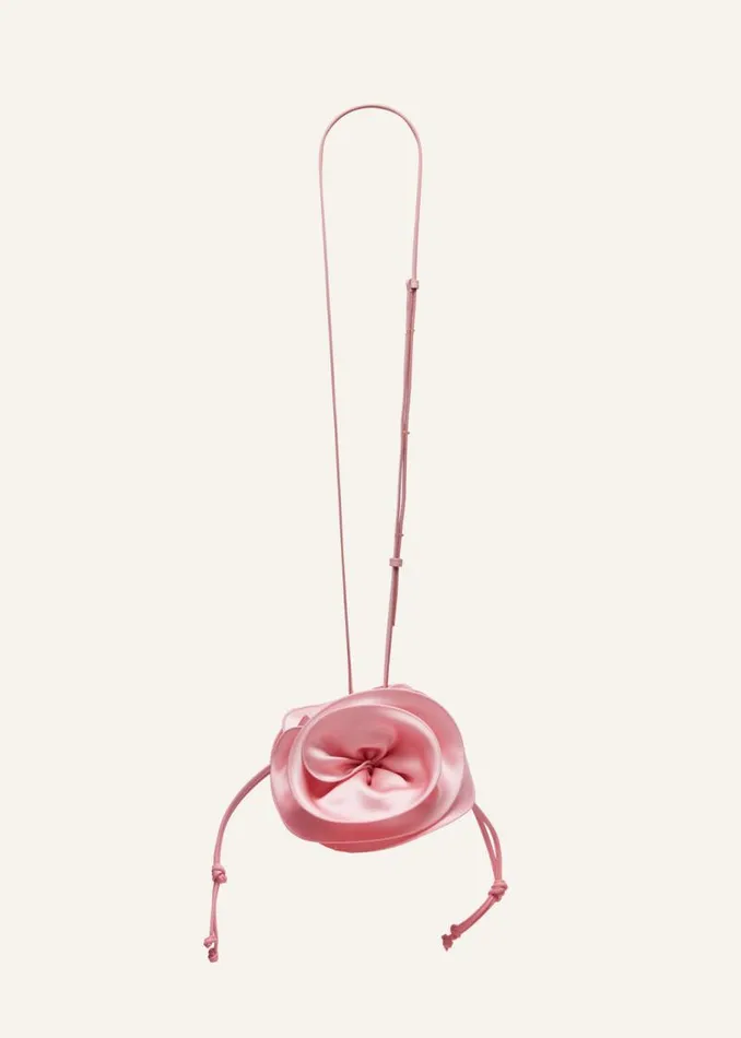 Shop Magda Butrym Handbags Magda Bag Pearl Strap In Pink Satin Shop Magda Butrym Handbags Magda Bag Pearl Strap In Pink Satin