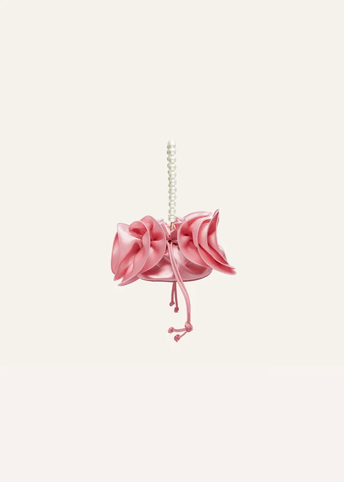 Shop Magda Butrym Handbags Magda Bag Pearl Strap In Pink Satin Shop Magda Butrym Handbags Magda Bag Pearl Strap In Pink Satin