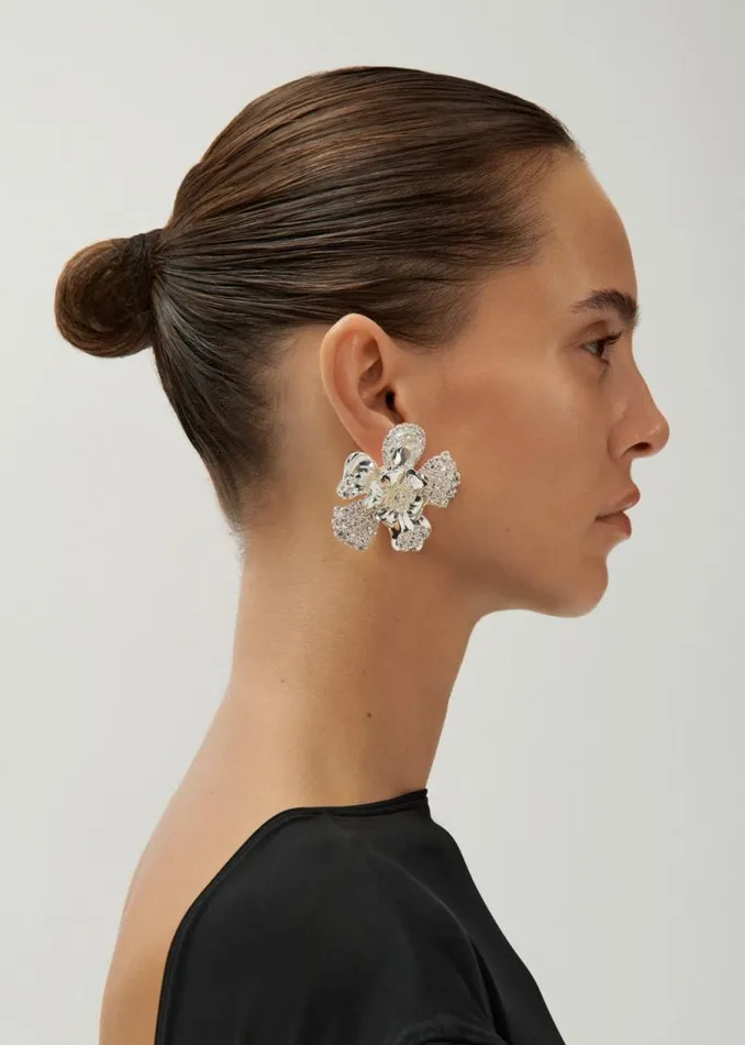 Shop Magda Butrym Jewelry Assorted Rosette Earrings In Silver Shop Magda Butrym Jewelry Assorted Rosette Earrings In Silver