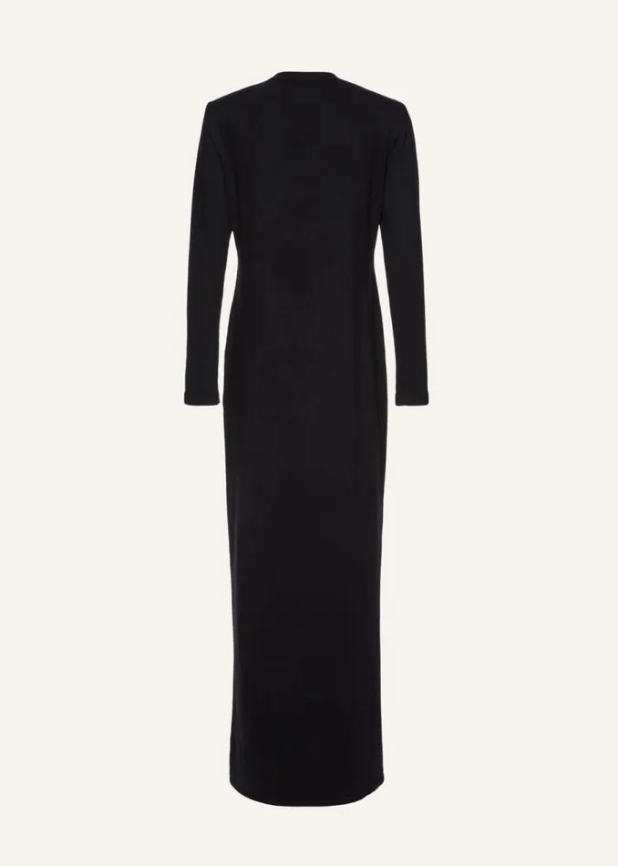Shop Magda Butrym Knitwear Pearl Button Duster Cardigan In Black Shop Magda Butrym Knitwear Pearl Button Duster Cardigan In Black