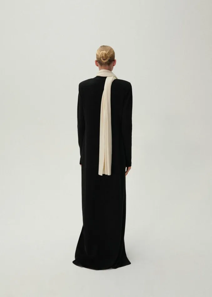 Shop Magda Butrym Knitwear Pearl Button Duster Cardigan In Black Shop Magda Butrym Knitwear Pearl Button Duster Cardigan In Black