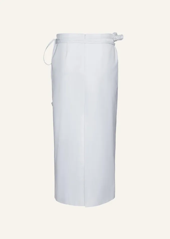 Shop Magda Butrym Skirts Wrap Cotton Skirt In White