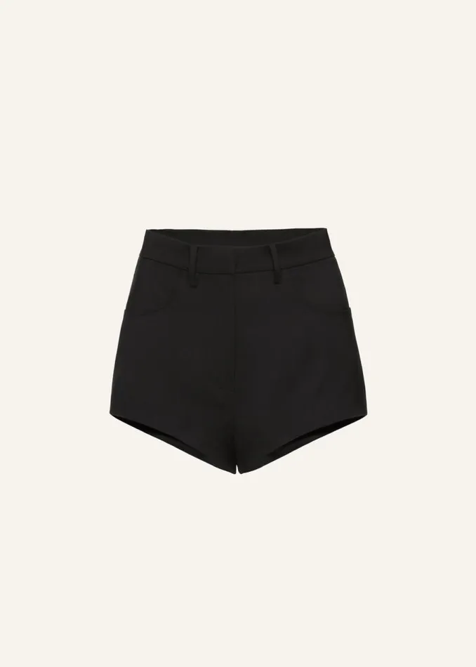 Shop Magda Butrym Tailoring And Suits Highwaist Cotton Shorts In Black