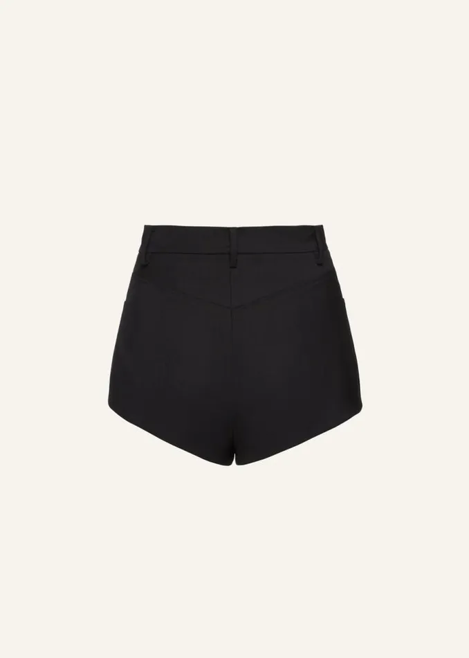 Shop Magda Butrym Tailoring And Suits Highwaist Cotton Shorts In Black