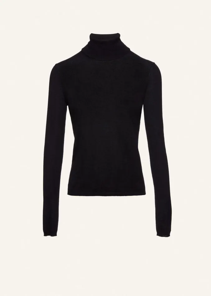 Shop Magda Butrym Tops Cashmere Turtleneck In Black