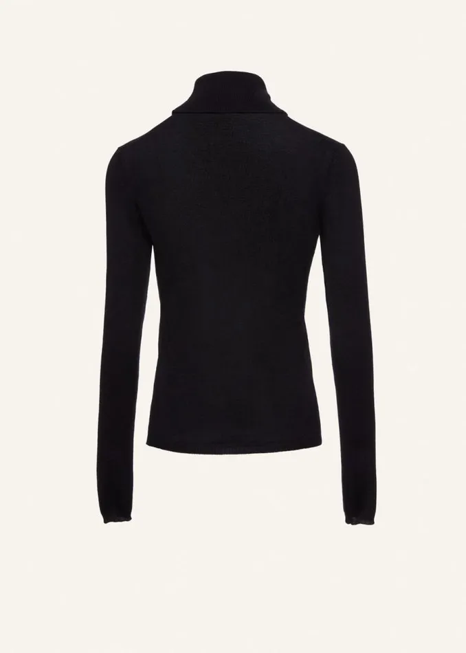 Shop Magda Butrym Tops Cashmere Turtleneck In Black