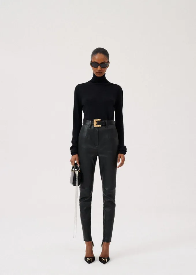 Shop Magda Butrym Tops Cashmere Turtleneck In Black