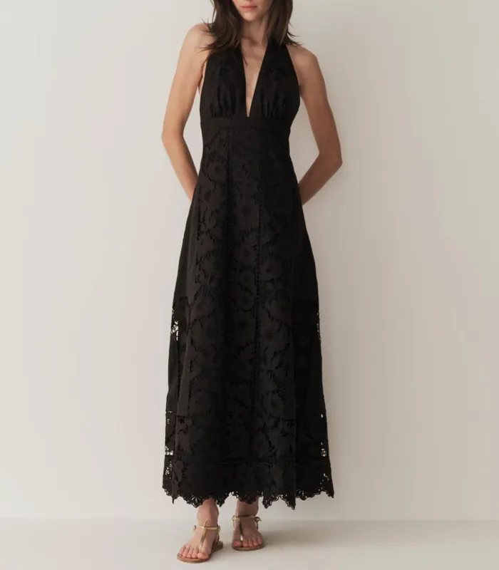 Shop MARIZA DRESS Black DEN Dresses