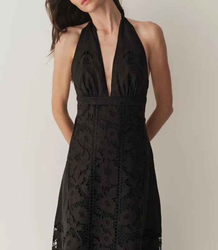 Shop MARIZA DRESS Black DEN Dresses