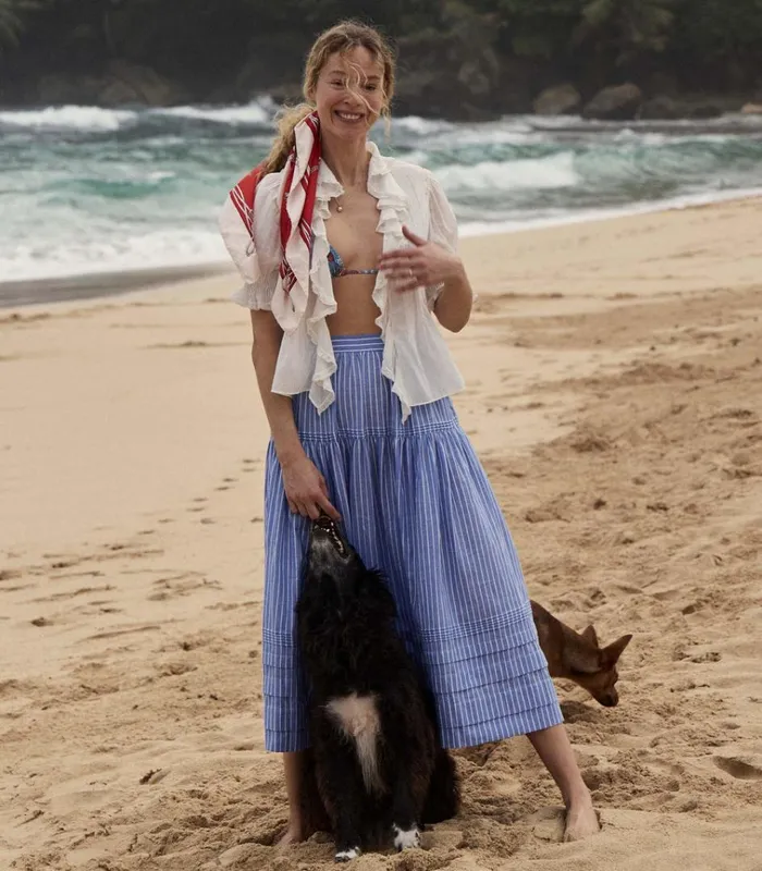Shop SEBASTIANE SKIRT Deauville Stripe DEN Skirts