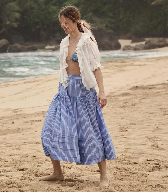 Shop SEBASTIANE SKIRT Deauville Stripe DEN Skirts