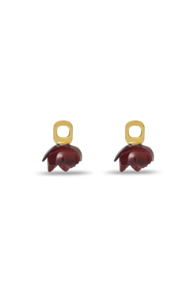 SHOP Trina Turk JEWELRY ROSE PETAL BUTTON EARRINGS