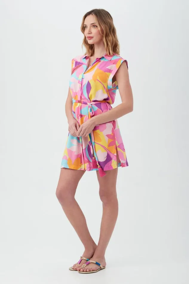 SHOP Trina Turk MATCHING SWIM SETS WOMEN039S LILLETH BELTED SLEEVELESS SHIRT DRESS SWIM COVERUP