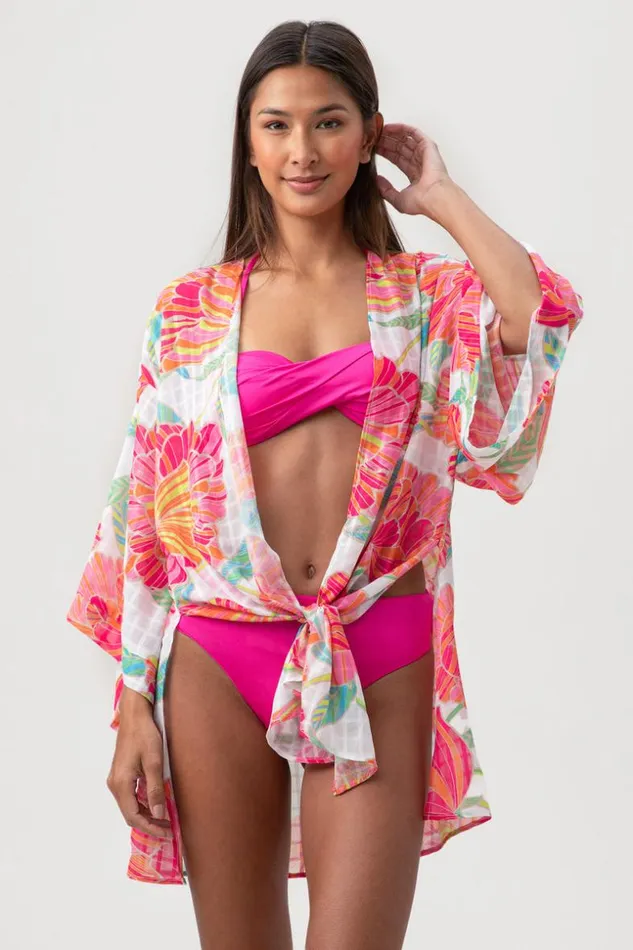 SHOP Trina Turk MATCHING SWIM SETS WOMEN039S POPPY TIE FRONT SWIM COVERUP SHIRT