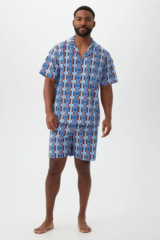 SHOP Trina Turk MEN039S SLEEPWEAR SANTA INEZ MEN039S SHORT SLEEVE SHORT JERSEY PJ SET