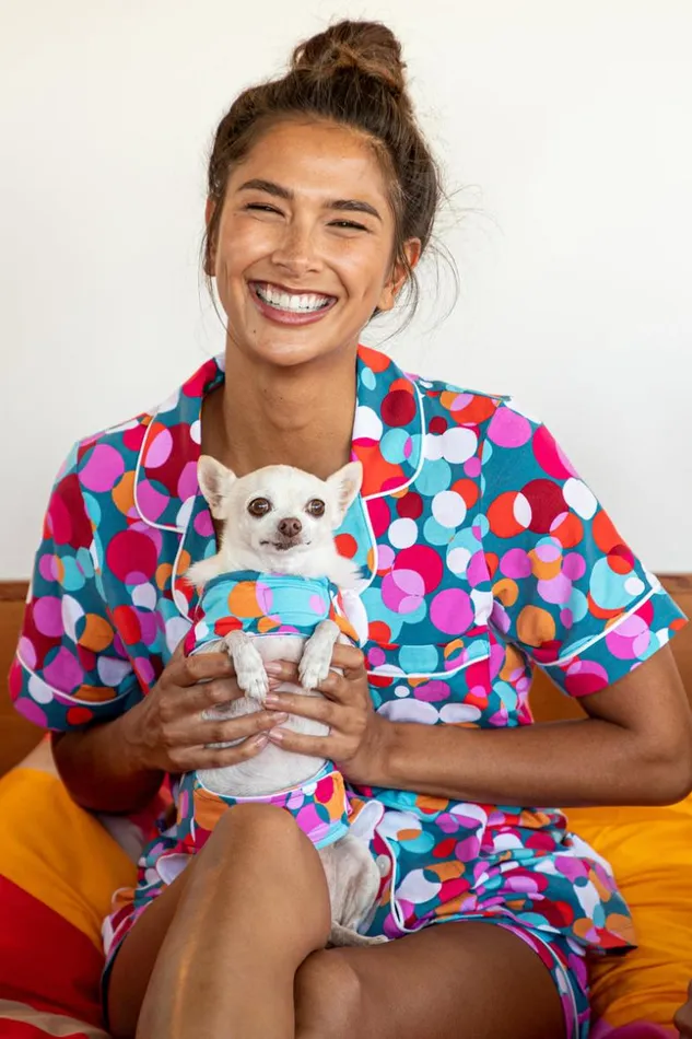 SHOP Trina Turk PETS BUBBLE DOTS FRENCH TERRY PET PAJAMA JACKET