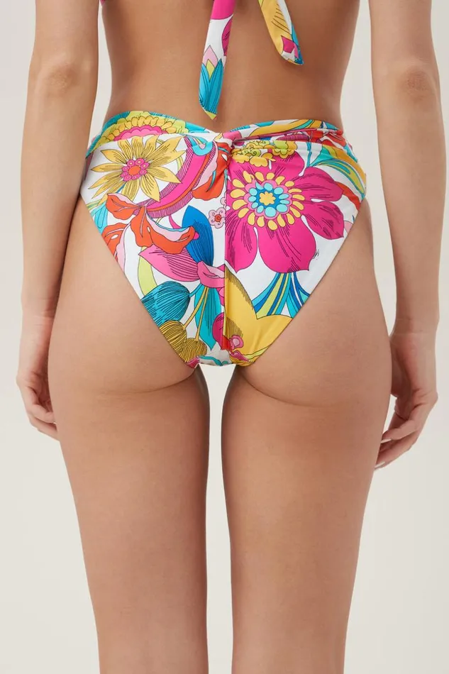 SHOP Trina Turk SWIM BOTTOMS WOMEN039S FONTAINE BANDED TWIST BACK HIGH WAIST SWIM BOTTOM