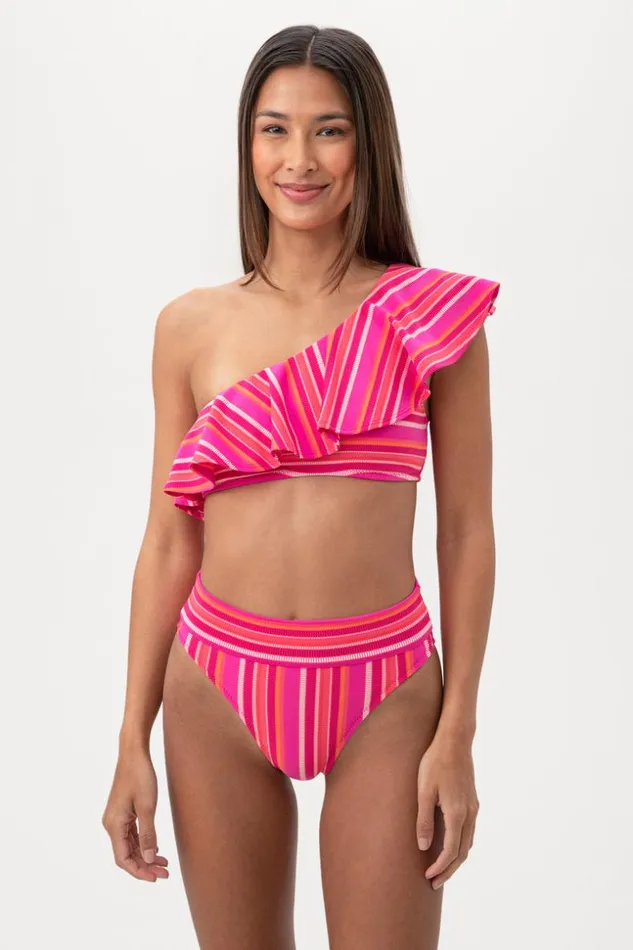 SHOP Trina Turk SWIM TOPS WOMEN039S MARAI ONE SHOULDER RUFFLE BANDEAU SWIM TOP