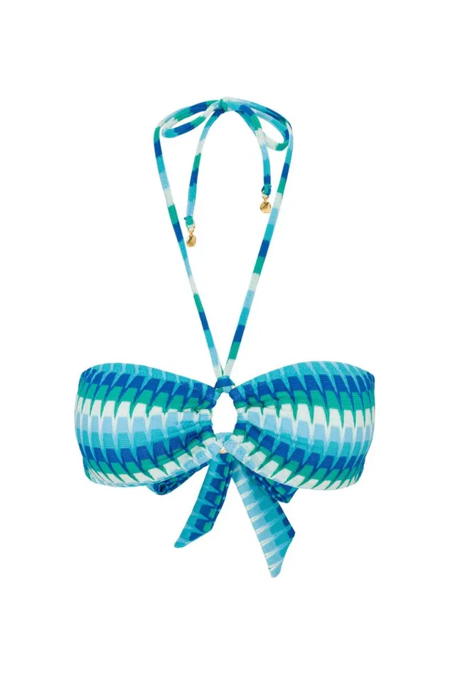 SHOP Trina Turk SWIM TOPS WOMEN039S MOONRAY RING HALTER BANDEAU SWIM TOP