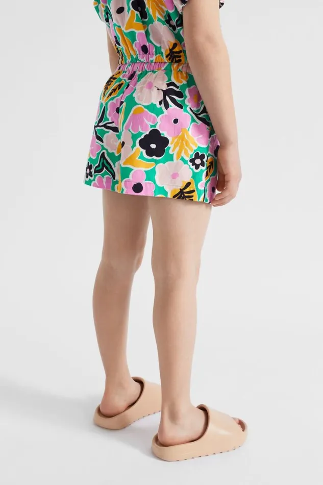 Shorts Girl Seed Heritage Floral Short Jade Green