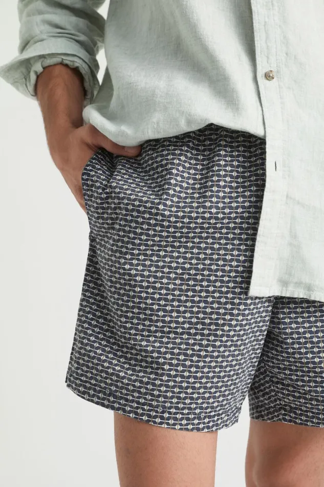 Shorts Man Seed Heritage Mens Geo Beach Short Midnight Blue