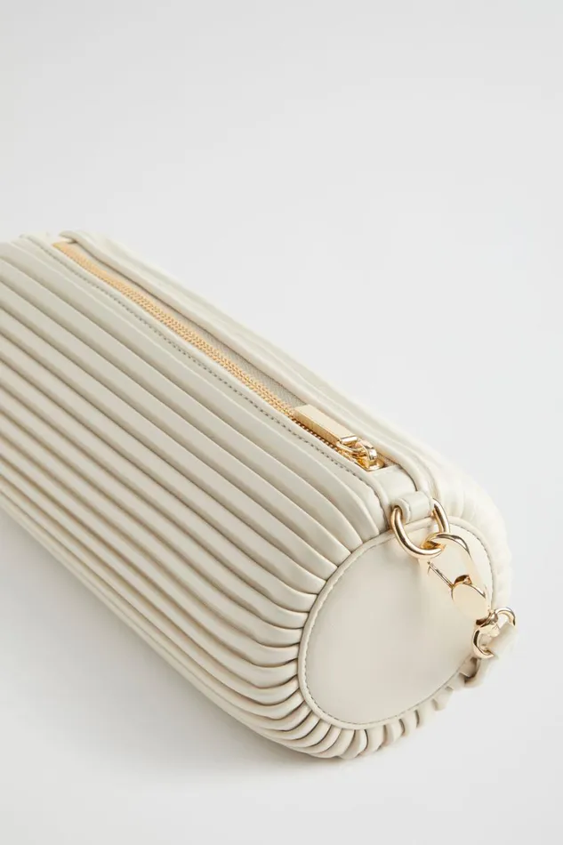 Shoulder Bags Woman Seed Heritage Pleated Shoulder Bag Stone