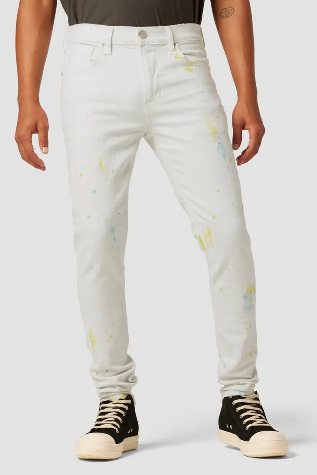 Skinny Men Hudson Jeans Zack Skinny Jean White Painter
