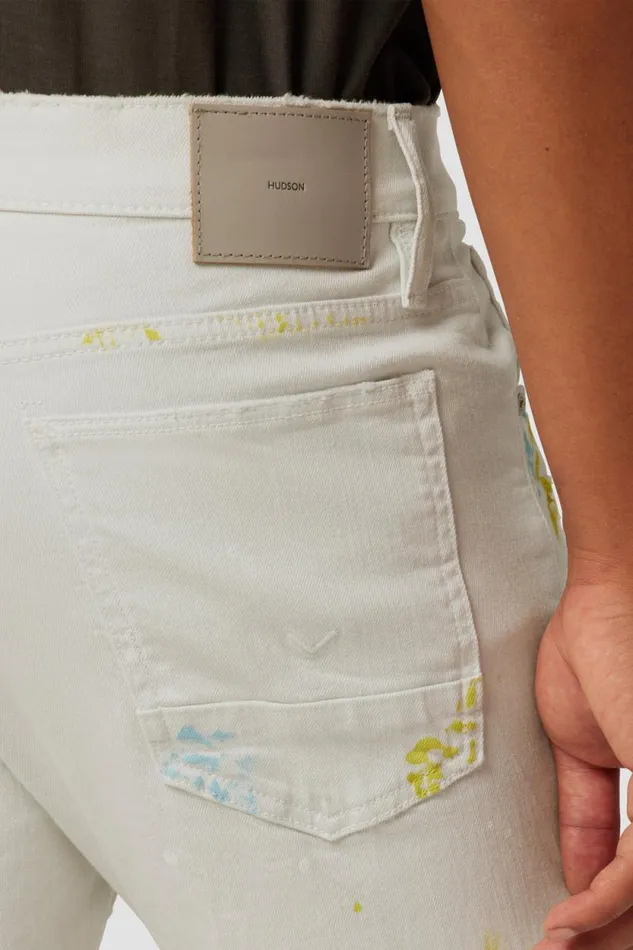 Skinny Men Hudson Jeans Zack Skinny Jean White Painter
