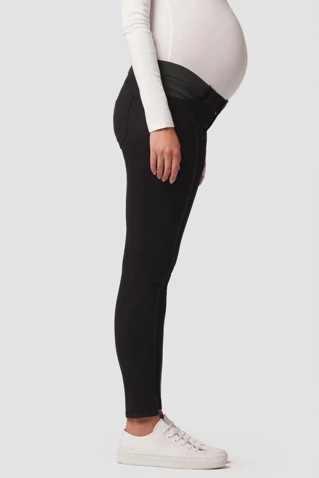 Skinny Women Hudson Jeans Nico Maternity Super Skinny Ankle Jean Black
