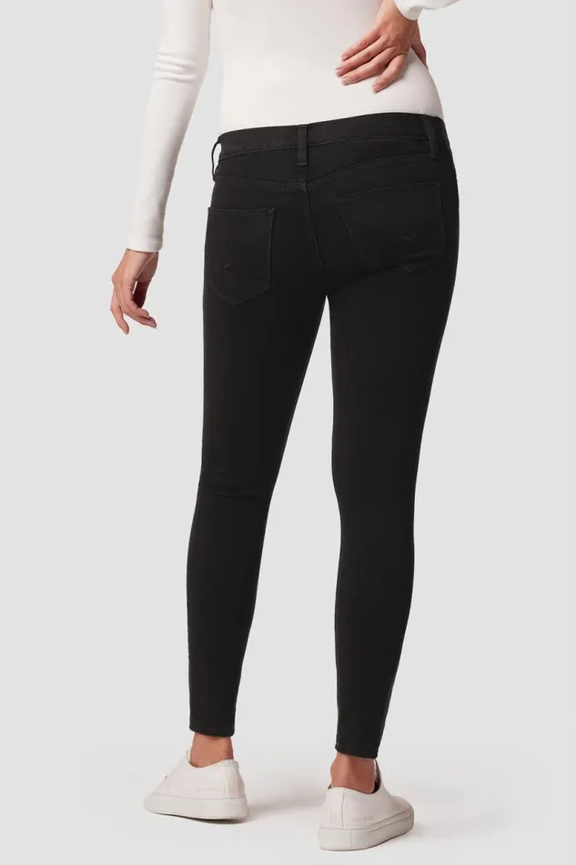 Skinny Women Hudson Jeans Nico Maternity Super Skinny Ankle Jean Black