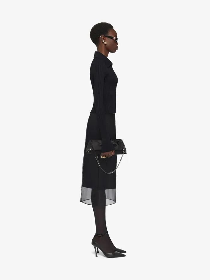 Skirt In Organza With Crystals Black Women Givenchy Skirts
